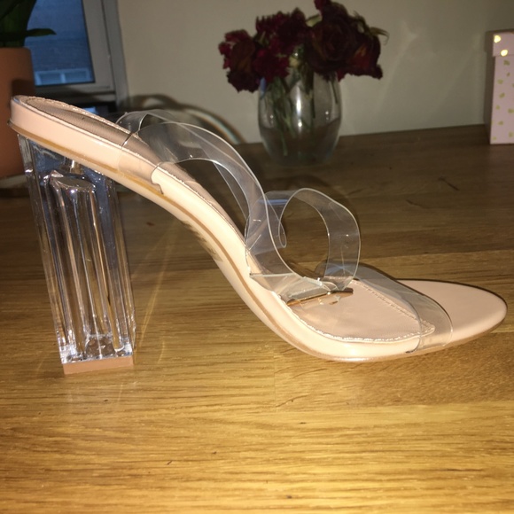 NUDE GLASS HEELS - Picture 4 of 4